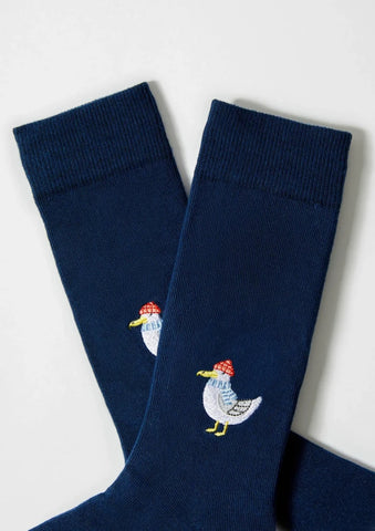Chaussettes en coton - BeSeagull Brodé