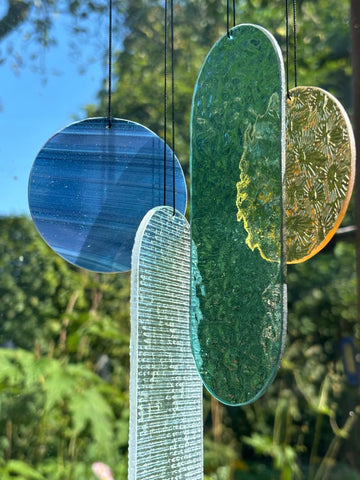 Irisierender Wandbehang im Art Déco Stil