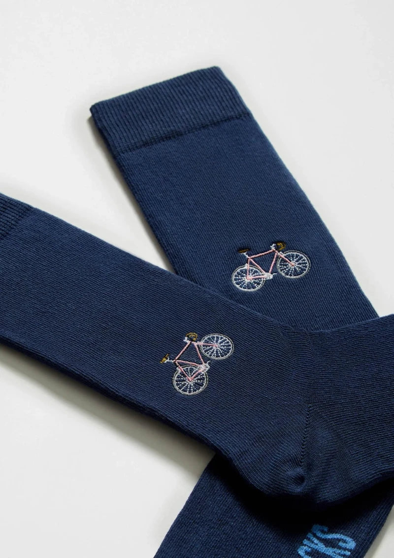 Chaussettes en coton - BeBicycle Bleu