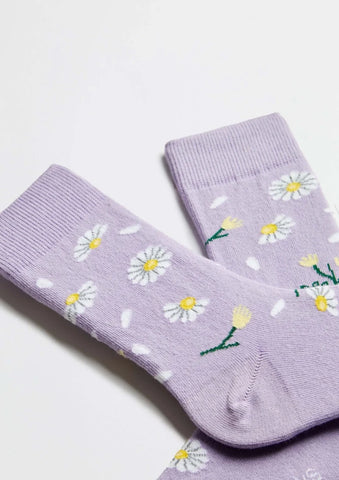 Chaussettes en coton - BeDaisy Violet