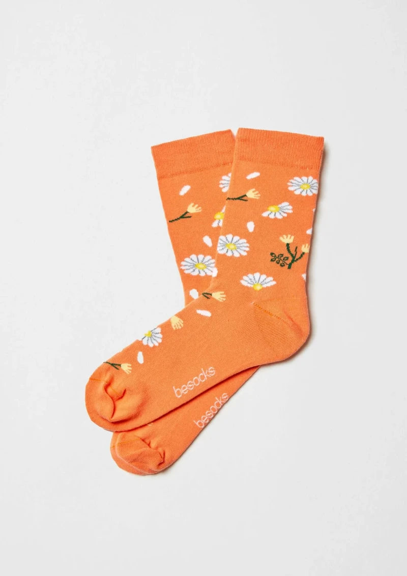Chaussettes en coton - BeDaisy Orange