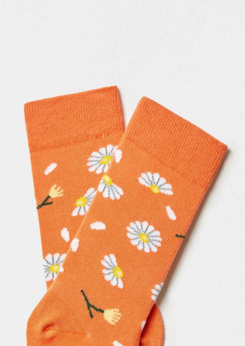 Chaussettes en coton - BeDaisy Orange