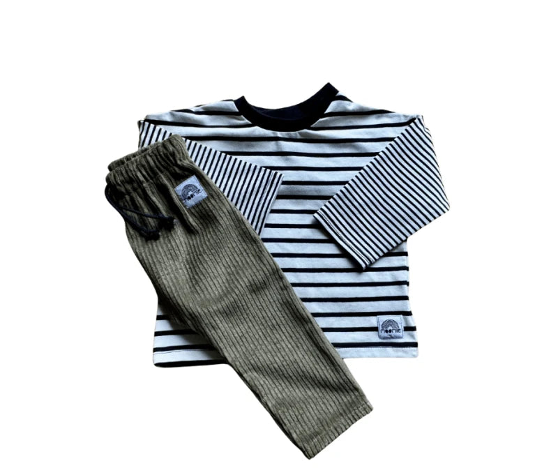 Tshirt Manches longues double rayures - Moomie