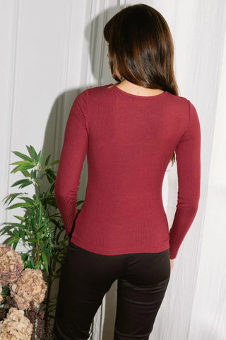 Top Mehonia rouge