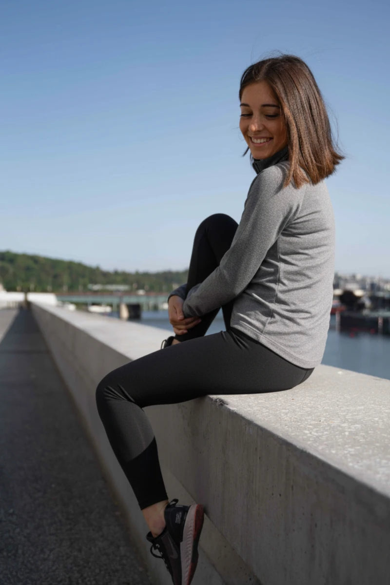 Pack "L'Endurante" Orion - T-shirt manches longues et legging long noir