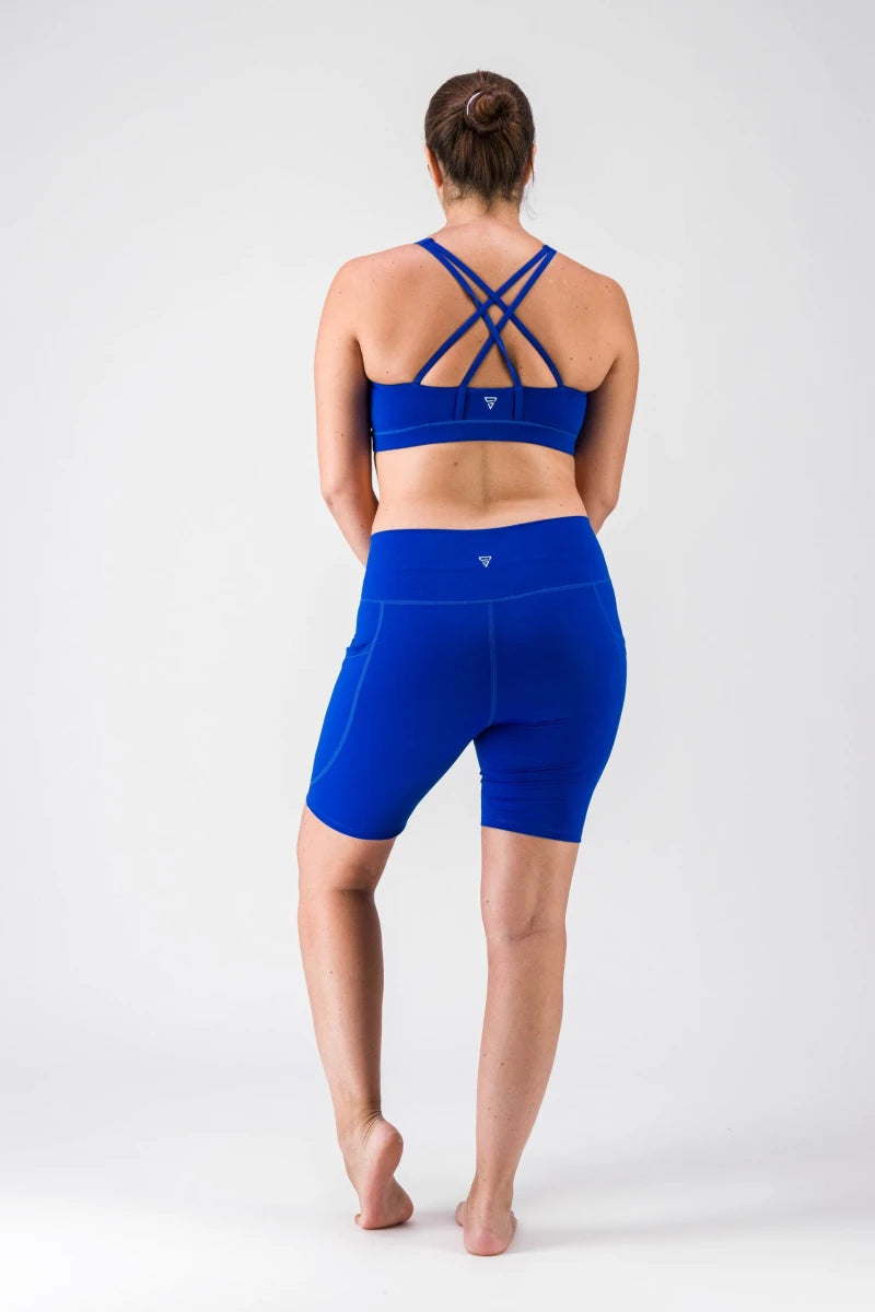 Pack spécial sport indoor  "La Lumineuse" Bleu - brassière et short