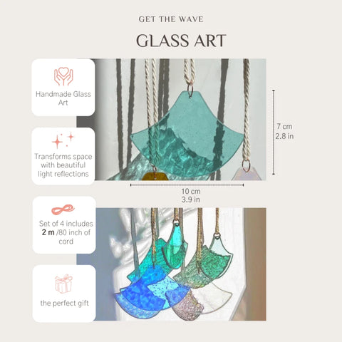 Japanische Wellen aus Kathedralglas