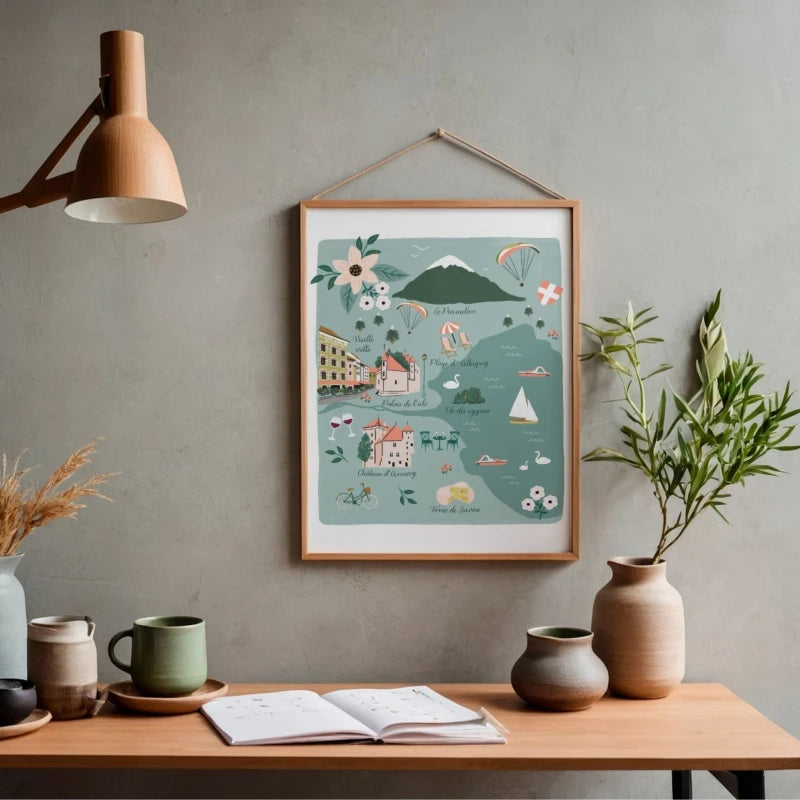 Annecy - Affiche illustration A3