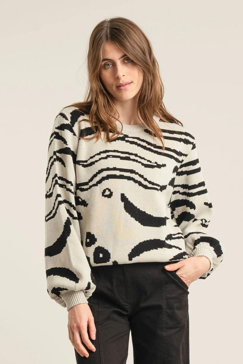 TIGER HOPE - GOTS Organic Cotton Jumper Off White