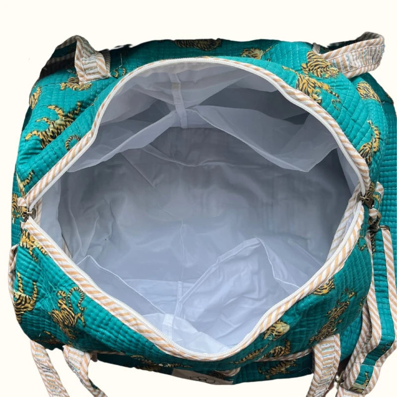 Sac à langer évolutif - "Dancing tiger in the bleu"