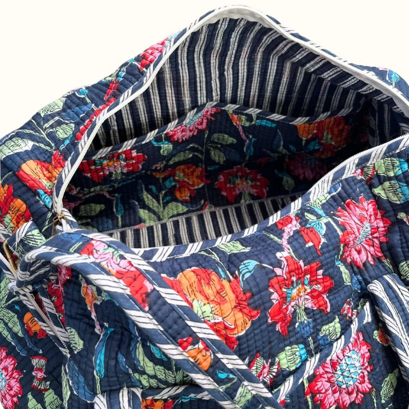 Sac de voyage matelassé – Indian Moonlight Flowers