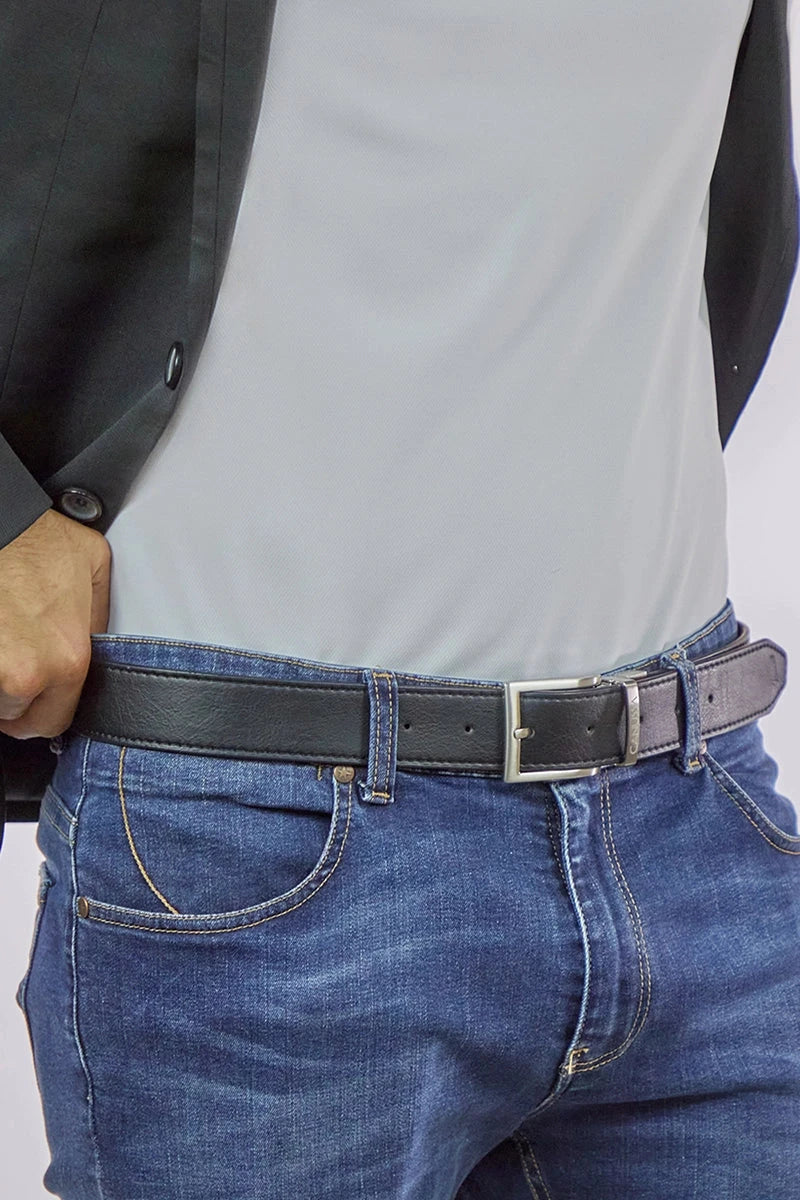 Reverse reversible belt – Black/Red