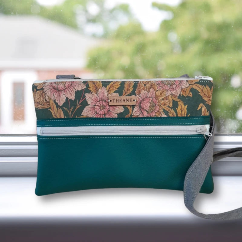 Pochette femme alter-cuir de raisin et liège - sangle réglable