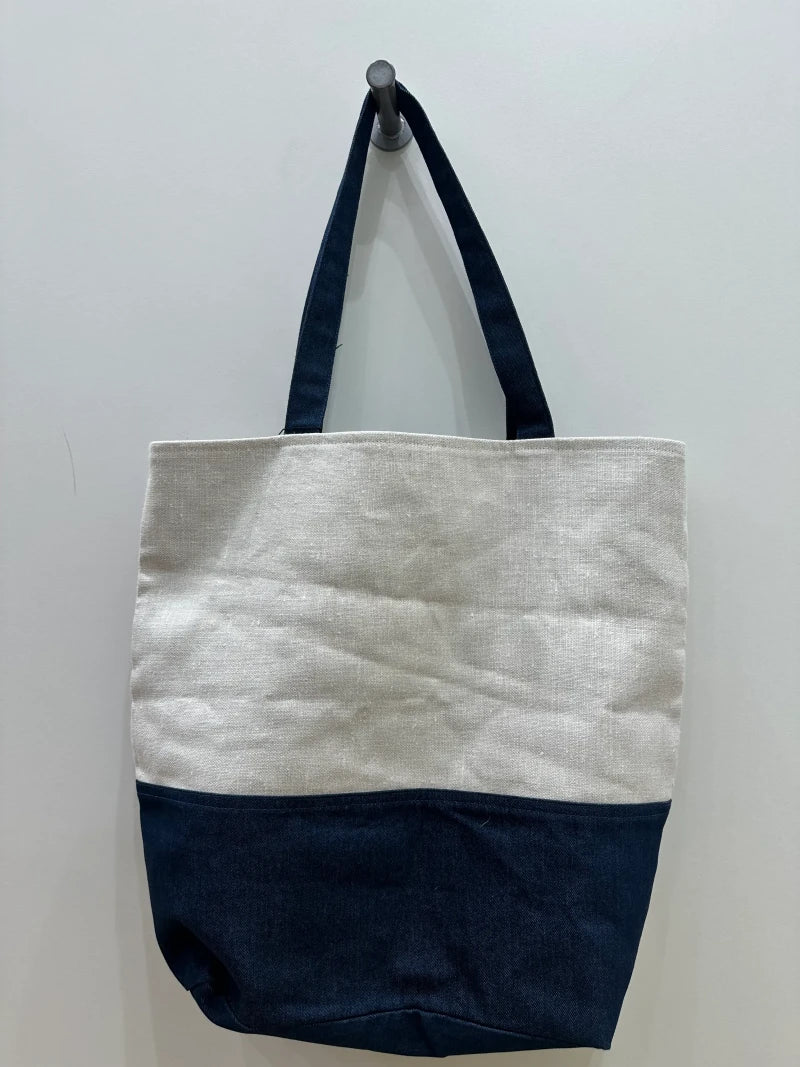 Sac Cabas jean et broderie main