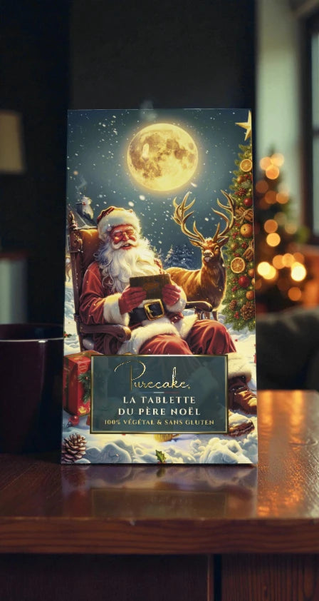 🎅LA TABLETTE DE NOËL – Sablé noisette, Chocolat noir, Clémentine – 100% végétale & sans gluten 🎄