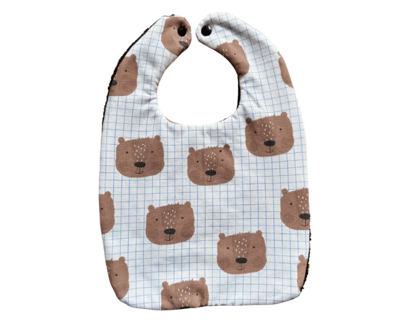 Grand Bavoir Ours carreaux - Moomie