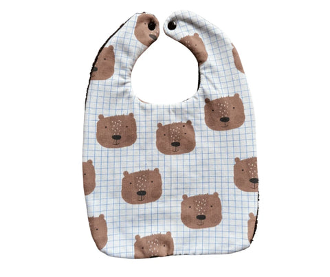 Grand Bavoir Ours carreaux - Moomie
