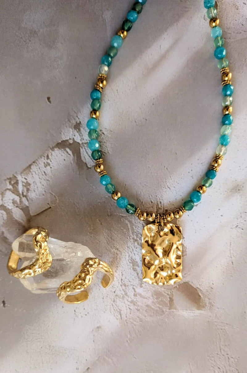 Bague vague or martelé - L'Aigua