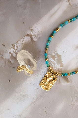 Bague vague or martelé - L'Aigua