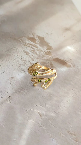 Bague feuilles d'olivier - L'olivera