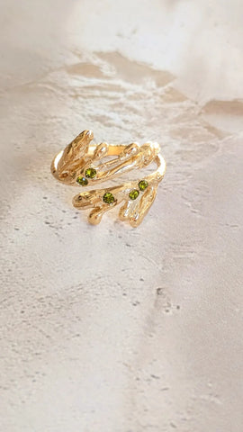 Bague feuilles d'olivier - L'olivera