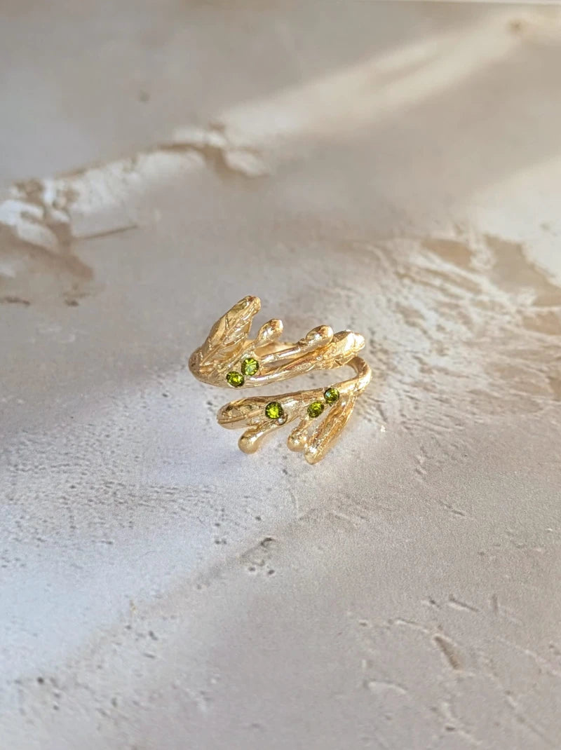 Bague feuilles d'olivier - L'olivera