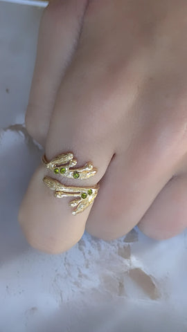 Bague feuilles d'olivier - L'olivera