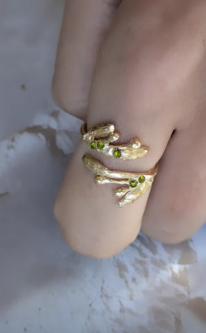 Bague feuilles d'olivier - L'olivera