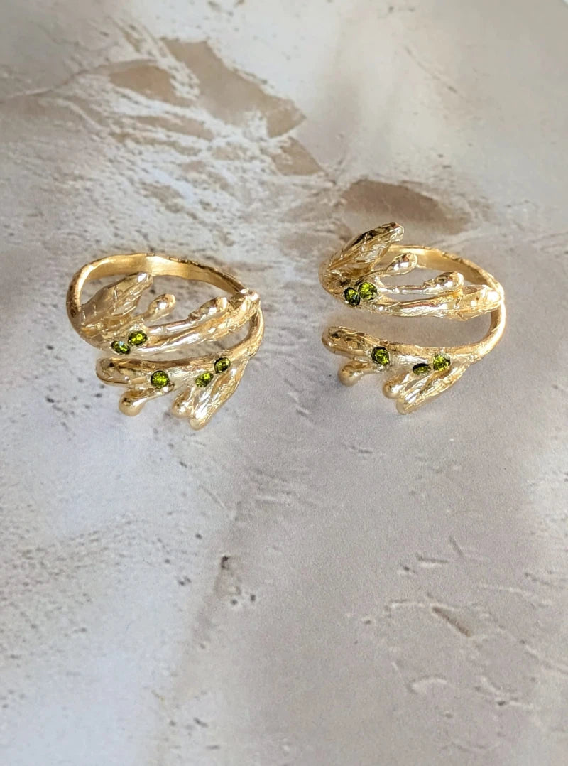 Bague feuilles d'olivier - L'olivera