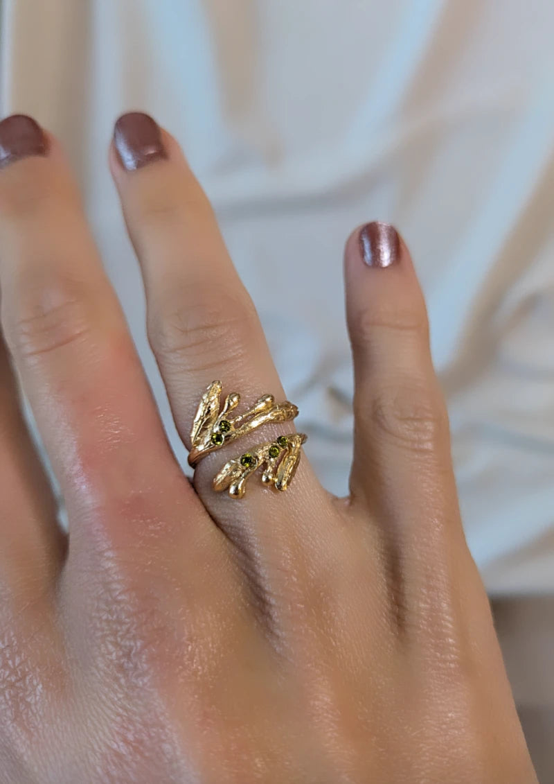 Bague feuilles d'olivier - L'olivera