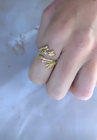 Bague feuilles d'olivier - L'olivera