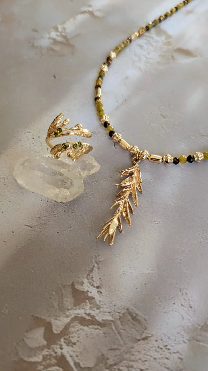 Bague feuilles d'olivier - L'olivera