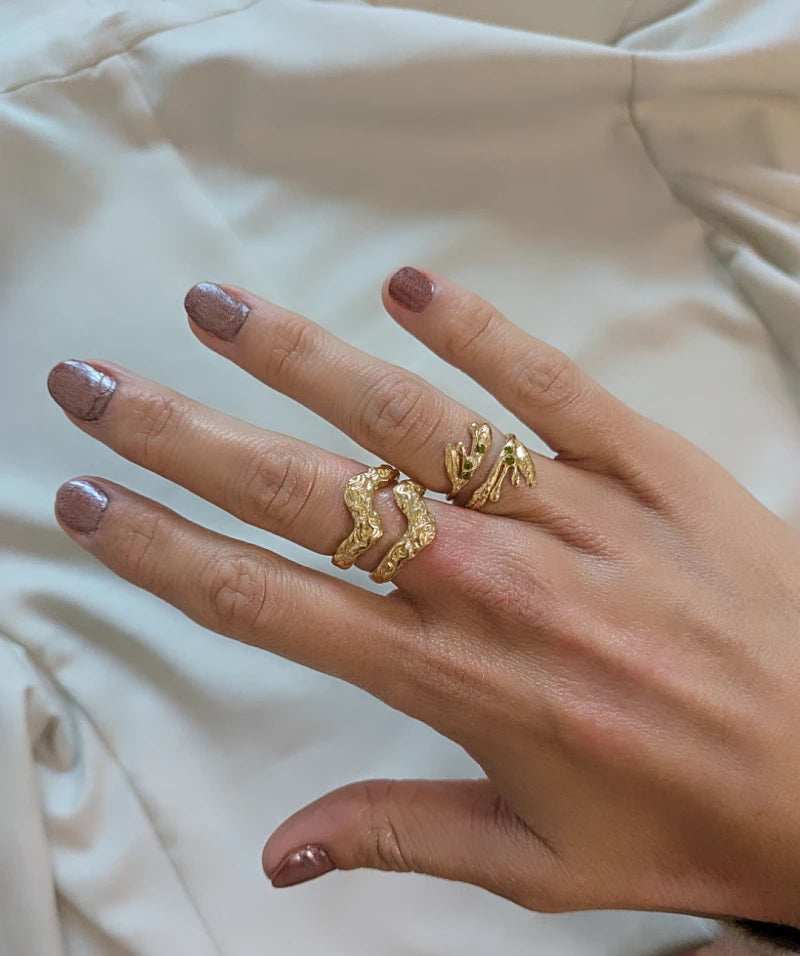 Bague feuilles d'olivier - L'olivera