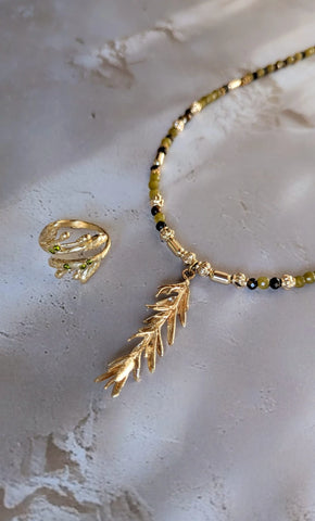 Bague feuilles d'olivier - L'olivera