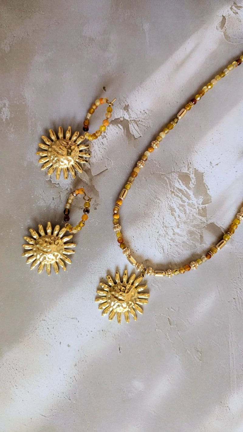 Boucles d'oreilles créoles soleil - El sol