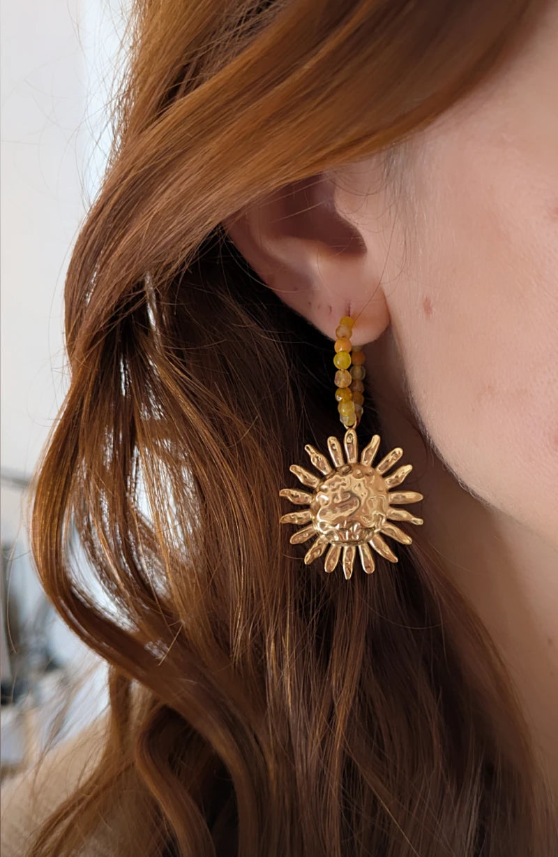 Boucles d'oreilles créoles soleil - El sol