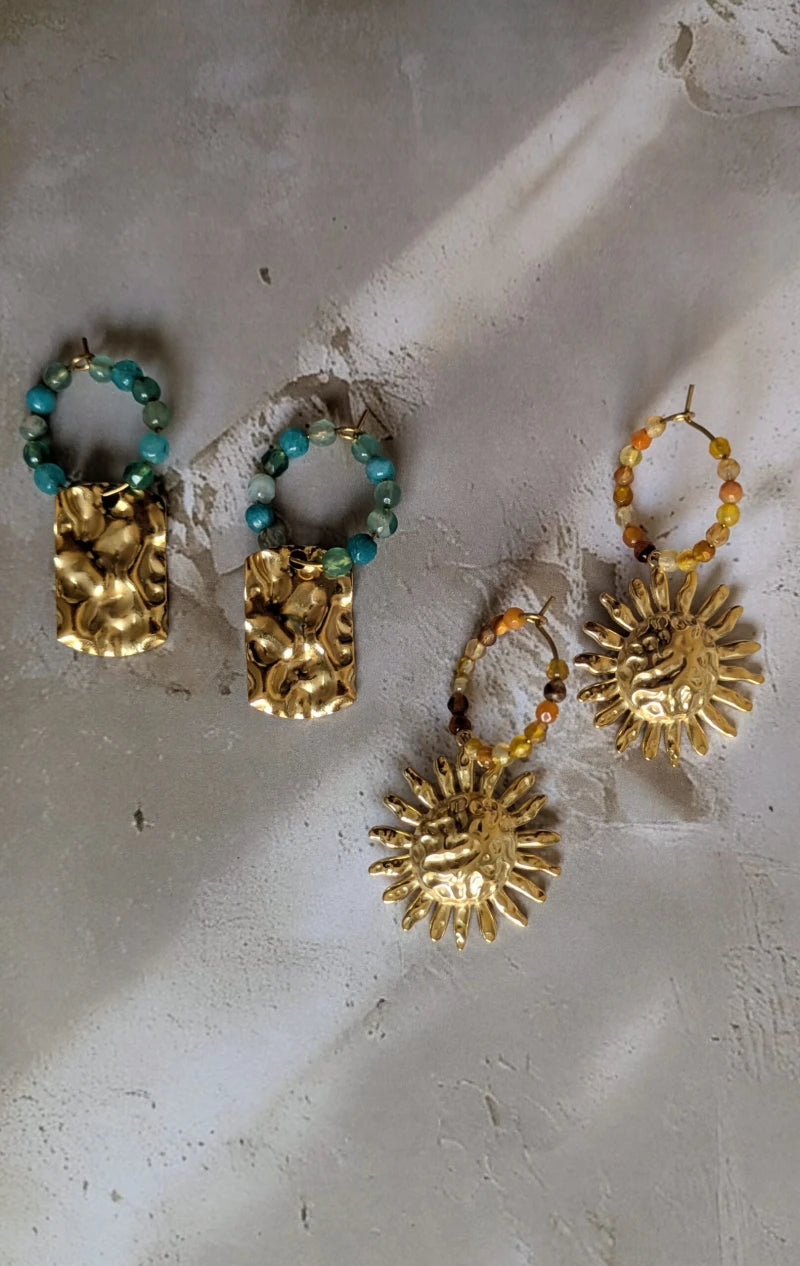 Boucles d'oreilles créoles soleil - El sol