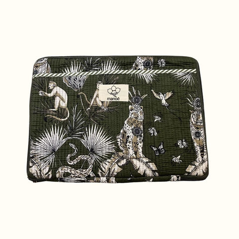 Pochette d'ordinateur "Jungle King Kaki"