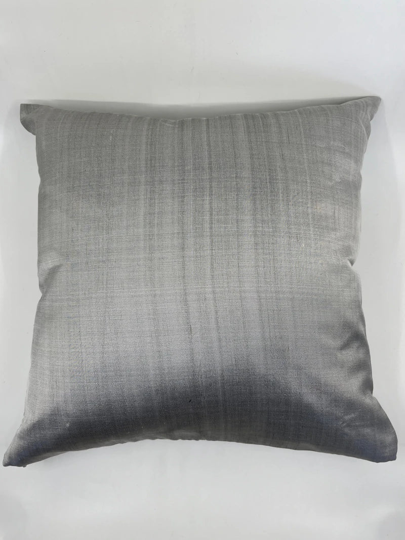 Housse de coussin Shan grise et rose
