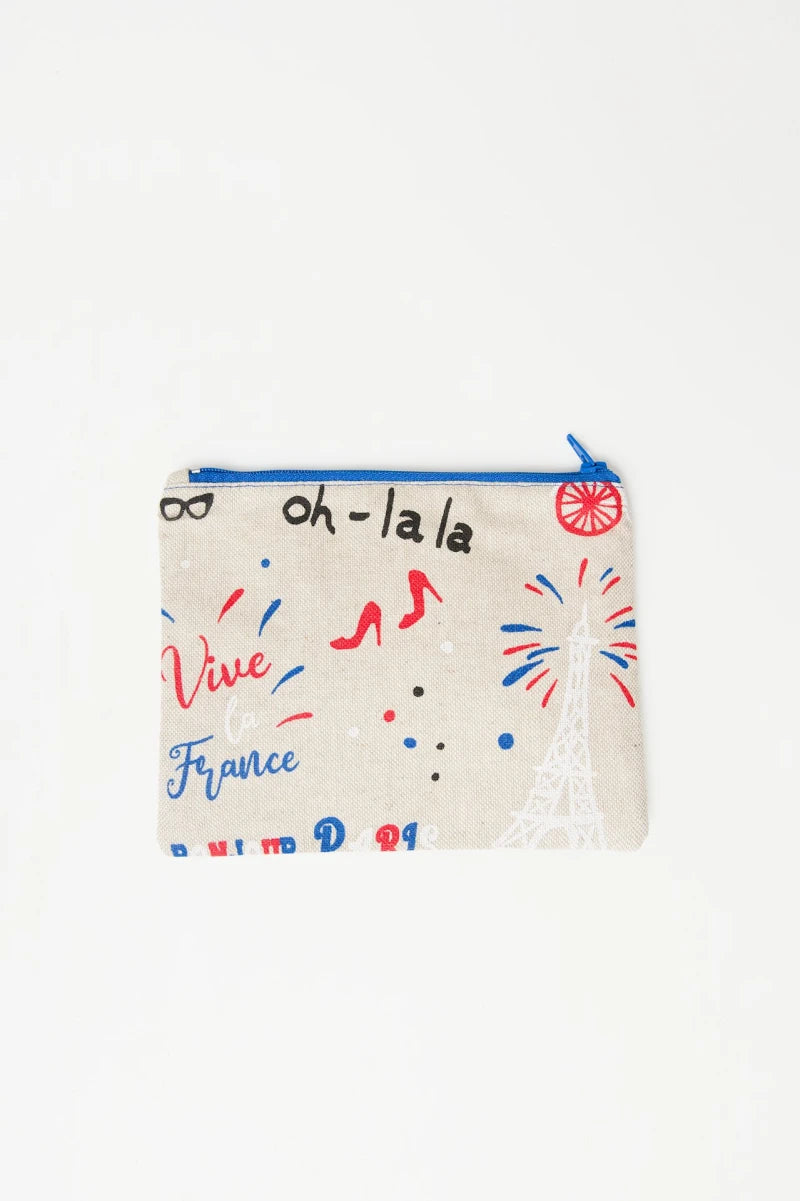 Small Paris Zip Pouch