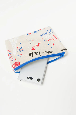 Small Paris Zip Pouch