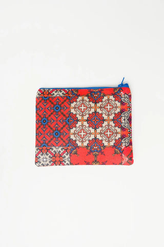 Small orange and blue Zip Pouch