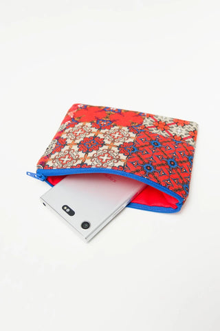 Small orange and blue Zip Pouch