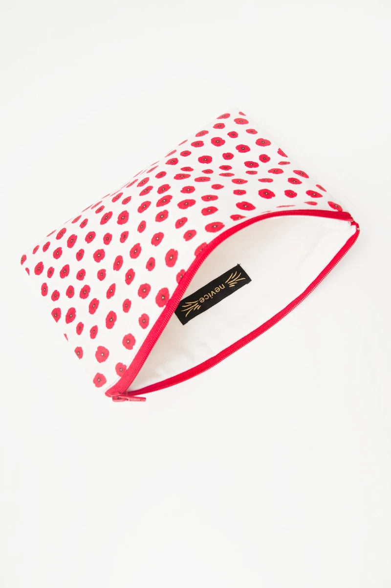 Papaveri Zip Pouch (red floral)
