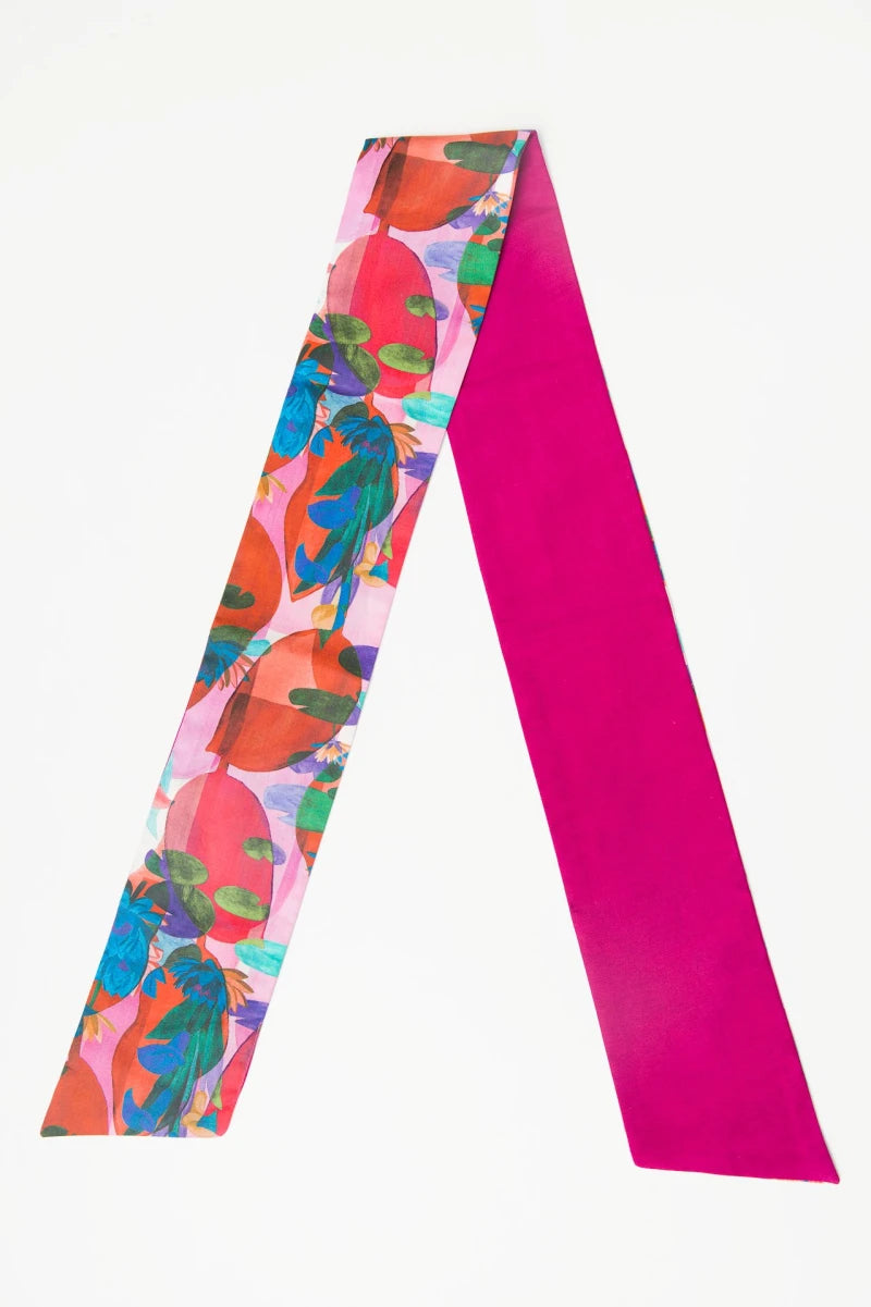 Orange Pink Reversible Hairband