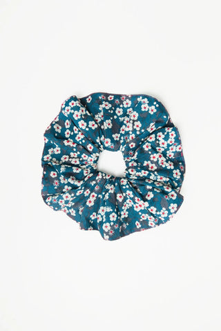 Big blue floral Scrunchie