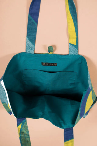 Lime green shopping bag