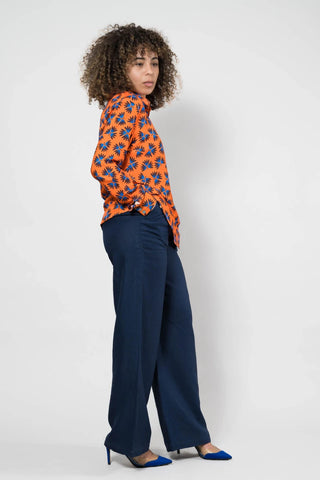 Orange Floral Shirt