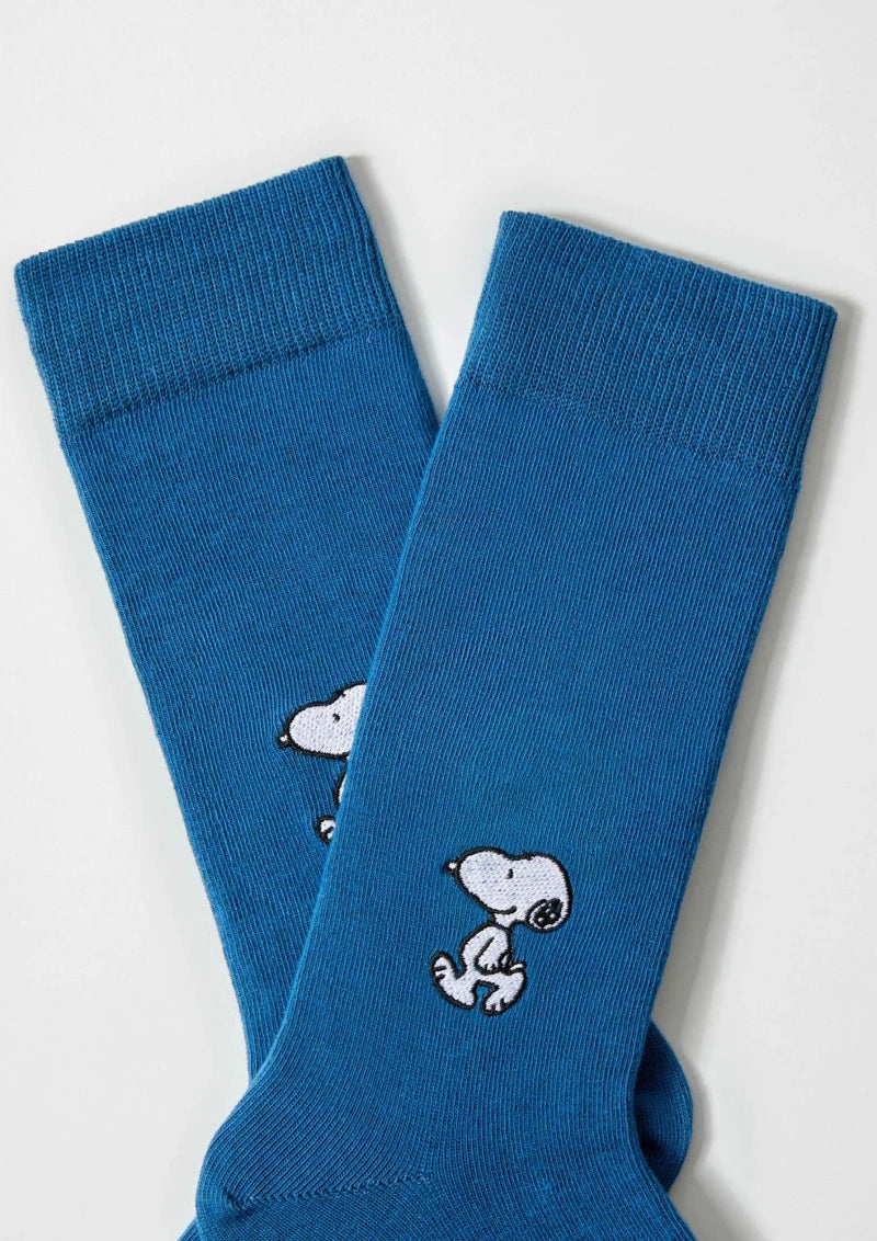 Chaussettes en coton bio avec Snoopy brodé