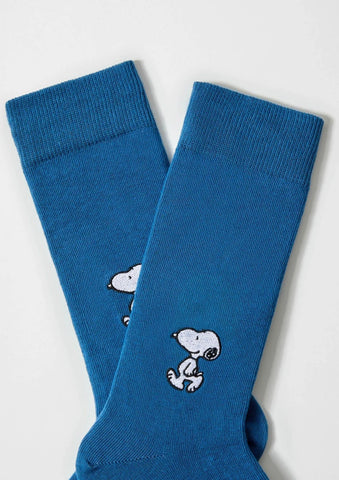 Chaussettes en coton bio avec Snoopy brodé